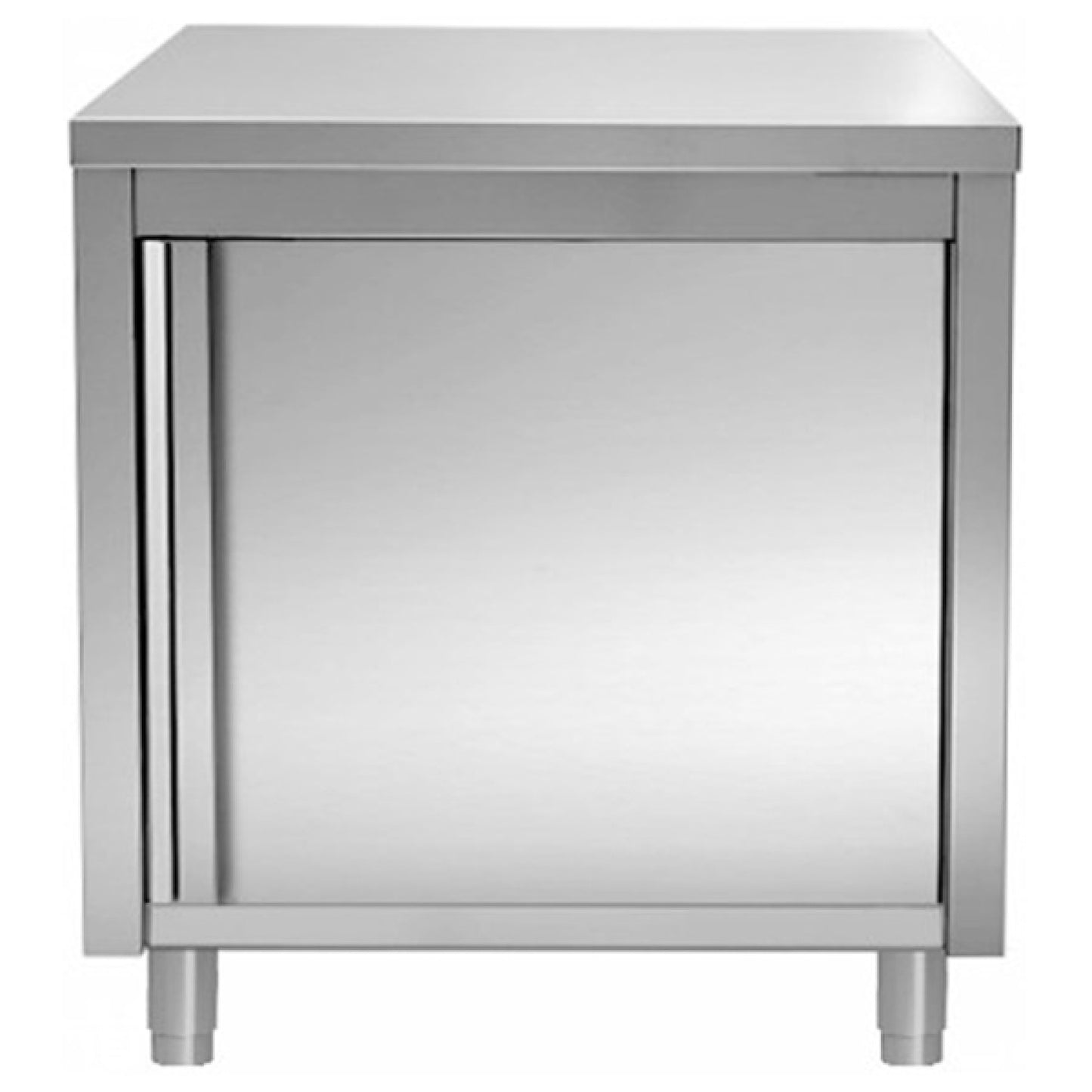 Commercial Worktop Floor Cupboard Hinged door Stainless steel Width 600mm Depth 600mm - THASR66