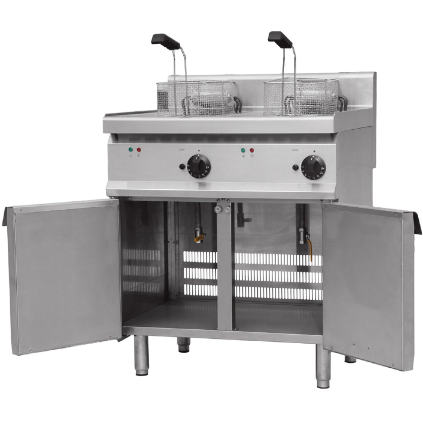 Professional Free standing Fryer Electric Twin tank 2x20 litres 24kW - THE7F1818M