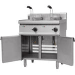 Professional Free standing Fryer Electric Twin tank 2x20 litres 24kW - THE7F1818M