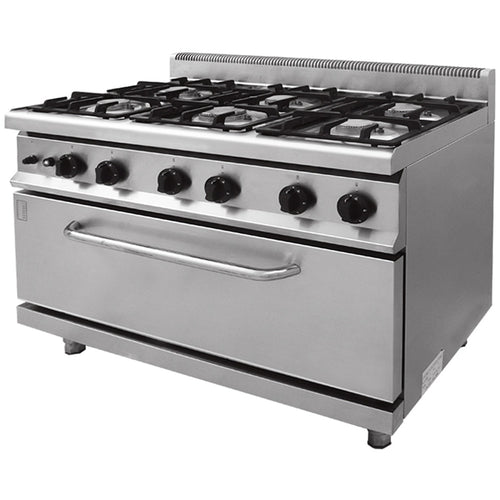 Professional Gas range 6 burners 30kW Gas oven 5.8kW - THG7F6PWFG1