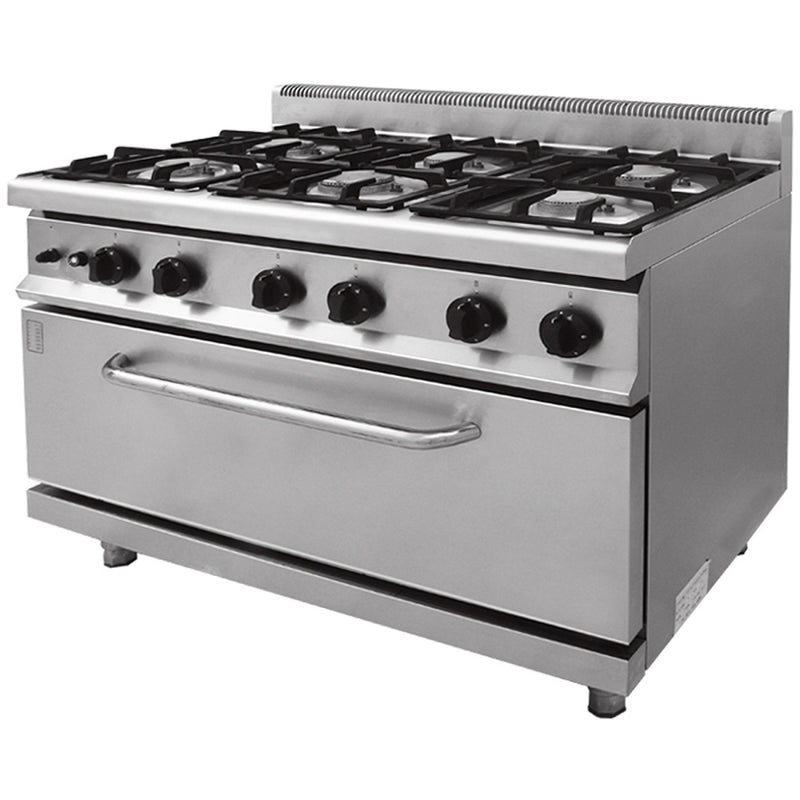 Professional Gas range 6 burners 30kW Gas oven 5.8kW - THG7F6PWFG1