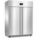 Commercial Refrigerator 1150 Litres Upright Stainless Steel Twin Door 1480x730x2010mm Fan Assisted Ventilated Cooling - THL1180TN