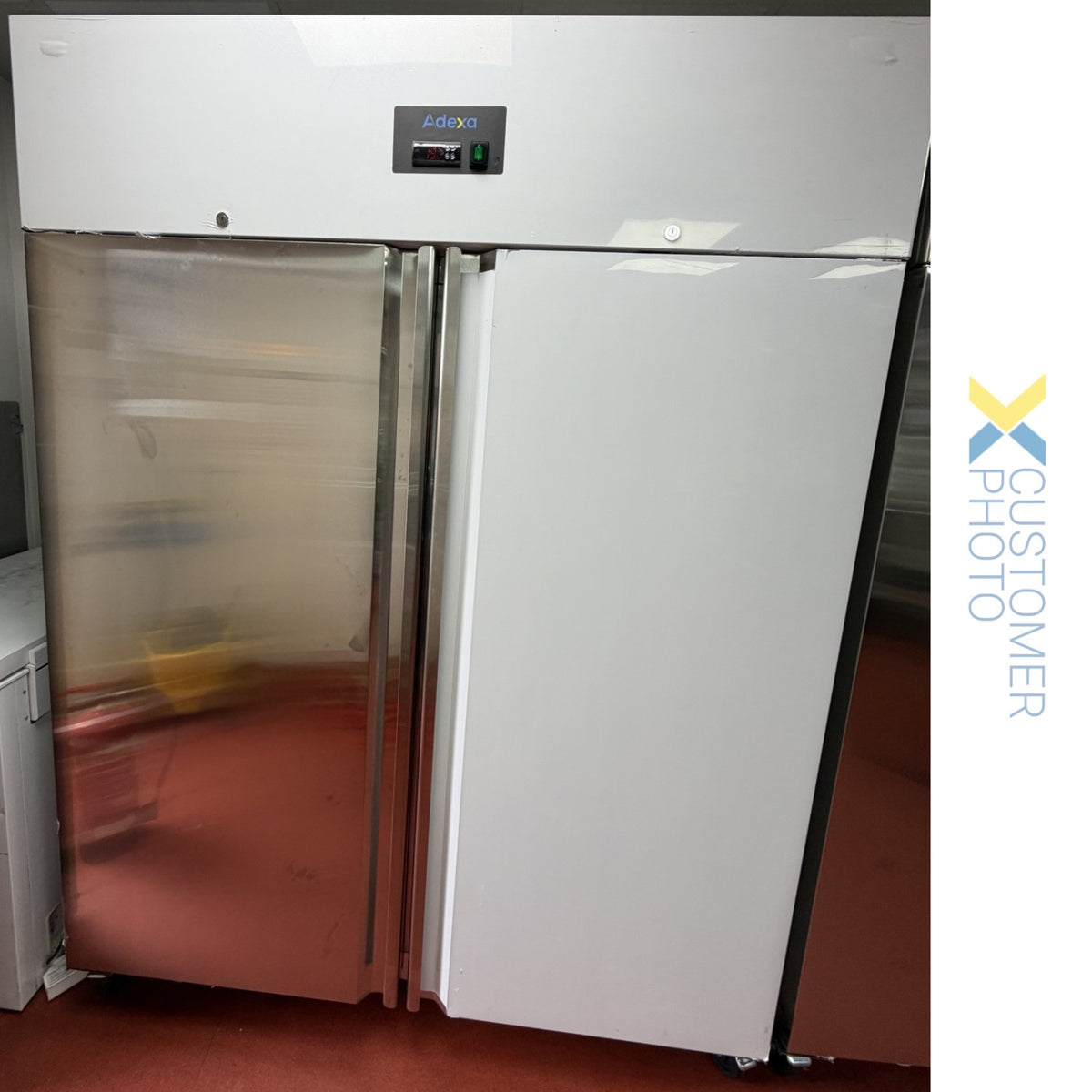 1476L Commercial Freezer Stainless Steel Twin Door Upright Cabinet GN 2/1 Ventilated Cooling 1480×830×2010mm - THL1410BT