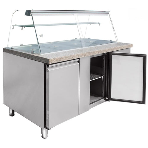 Refrigerated Counter with Display 4xGN1/1 - THSAI158
