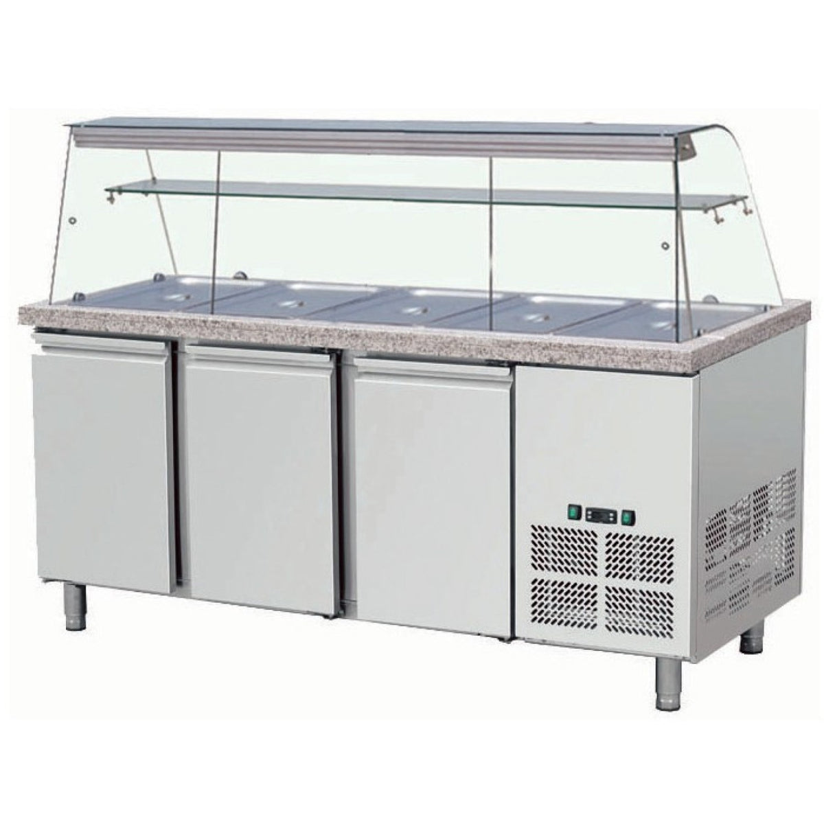 Refrigerated counter with display 5xGN1/1 - THSAI188