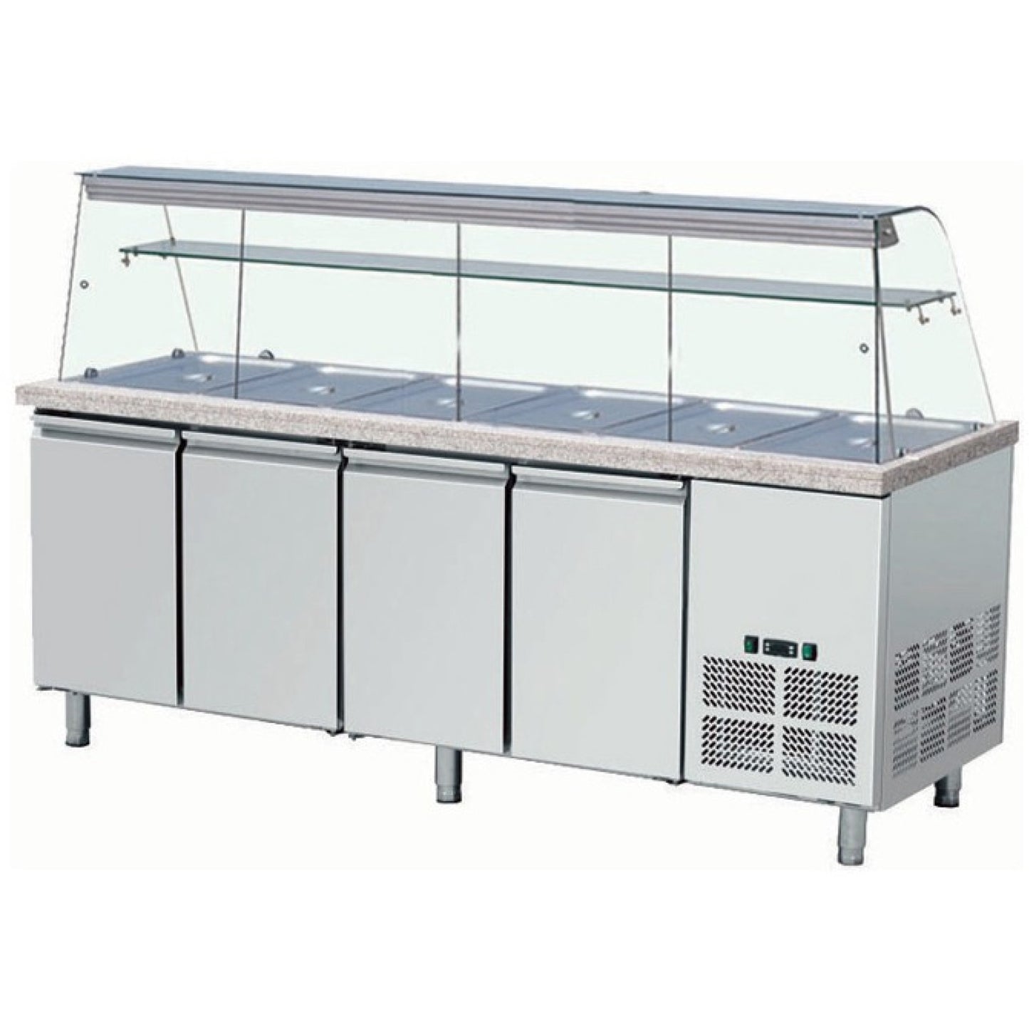 Refrigerated Counter with Display 6xGN1/1 - THSAI228