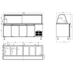 Refrigerated Counter with Display 6xGN1/1 - THSAI228