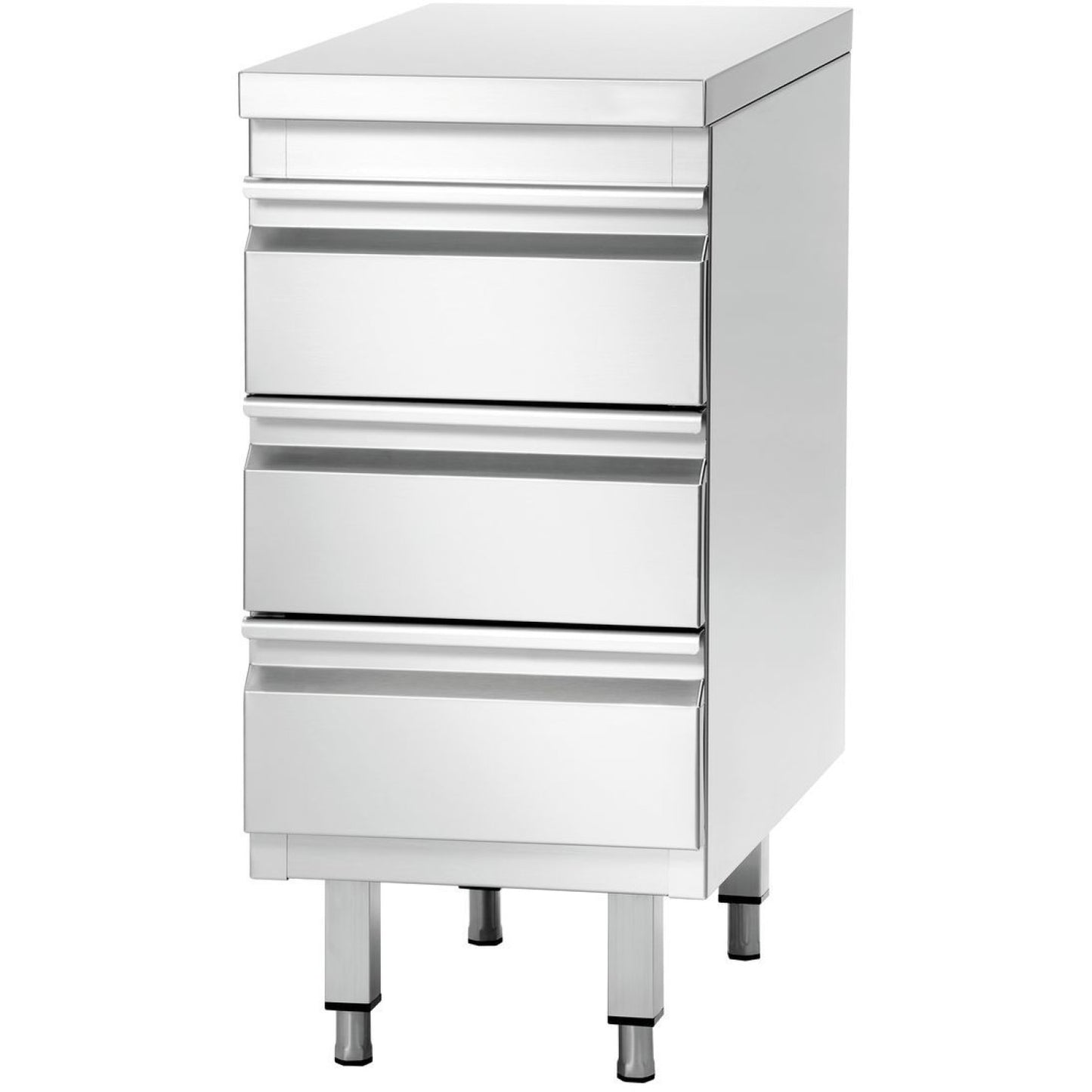 Commercial drawer cabinet Stainless steel 3 drawers Width 500mm Depth 700mm - THSS3R57