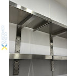 Height Adjustable Wall shelf 2 levels 1400x400mm Stainless steel - THWBS2R144