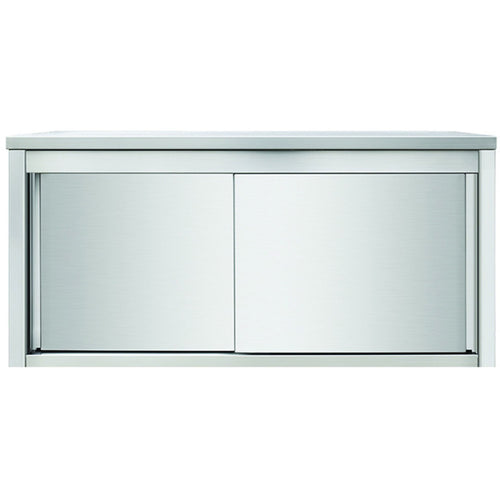Wall cabinet Sliding doors Stainless steel Width 1000mm Depth 400mm - THWSR104