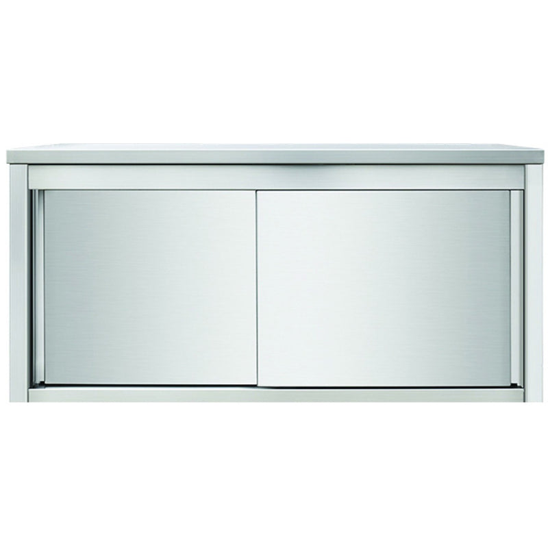 Wall cabinet Sliding doors Stainless steel Width 1000mm Depth 400mm - THWSR104