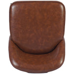 Brown Upholstered Bar Stool with Black Metal Frame 475×595×960mm - TJG206