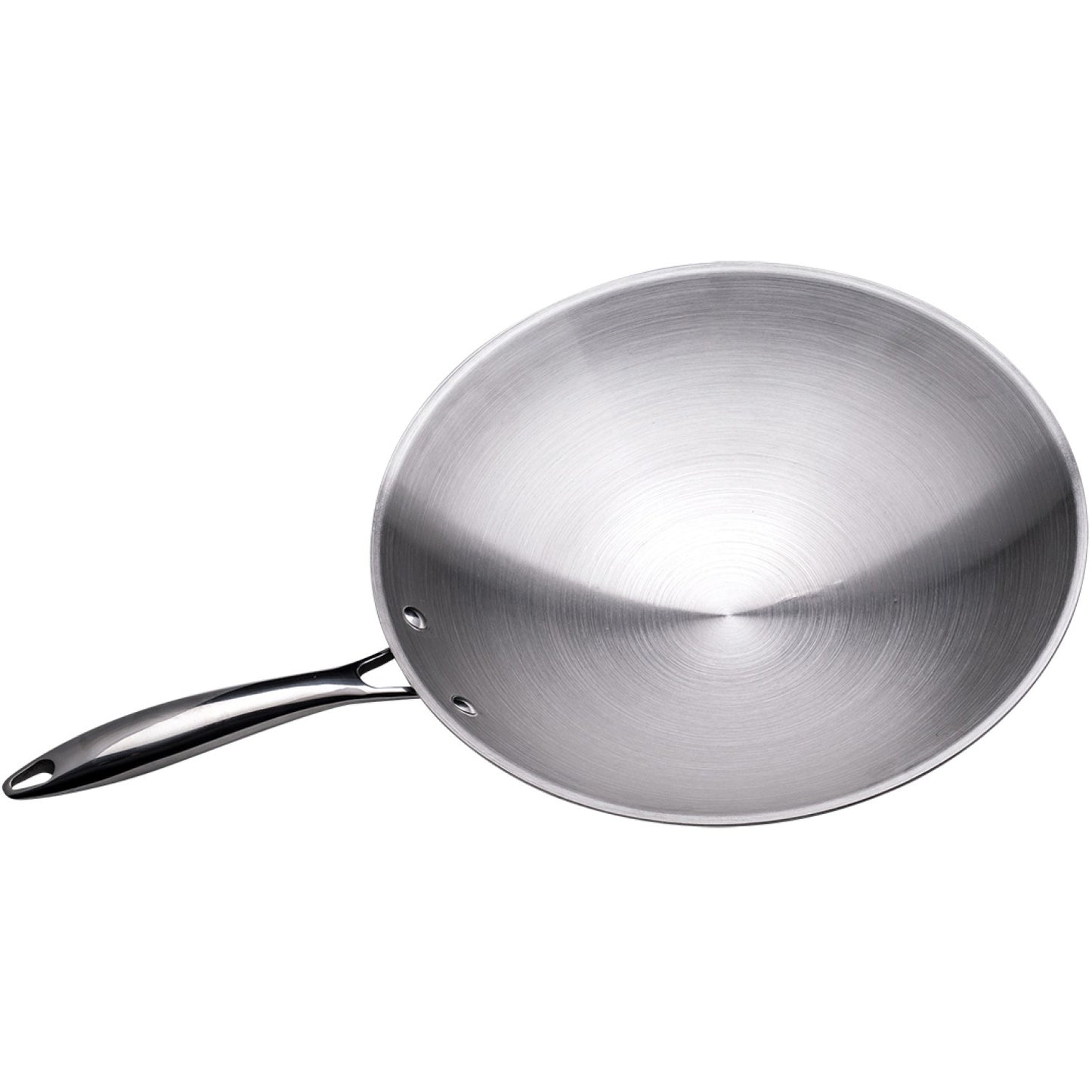Professional Wok Pan Round bottom Stainless steel 13.5''/340mm - SP13410
