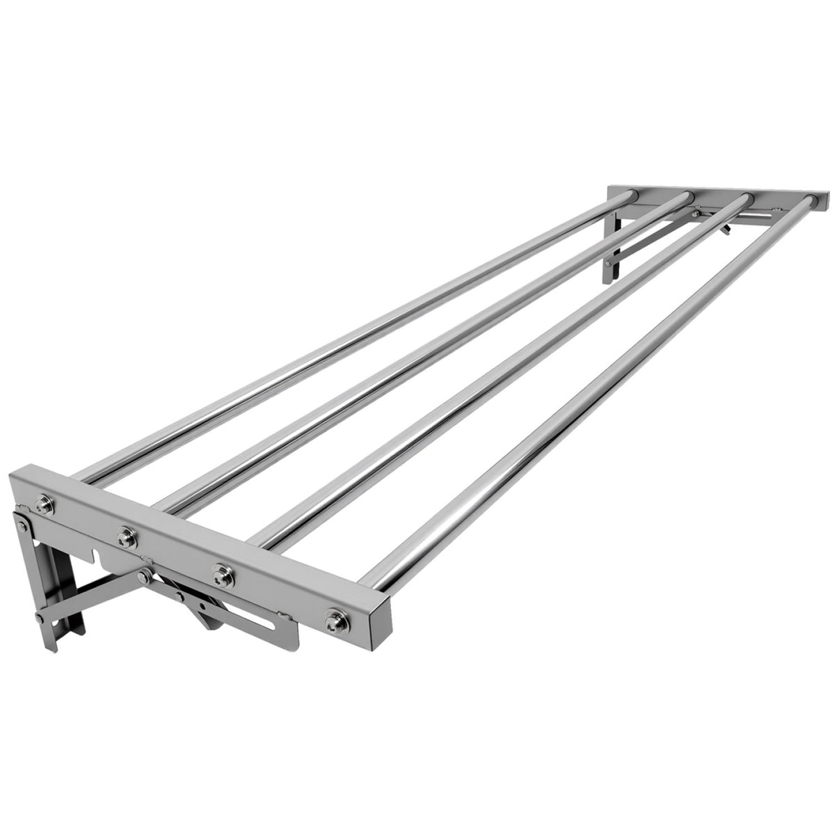 Commercial Foldable Stainless Steel Wall Mounted Rack Shelf 1400×300×230mm 4 Tube - TRW51430