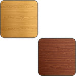 Laminated Square Table top Reversible Walnut & Natural 24x24'' - TT2424WN