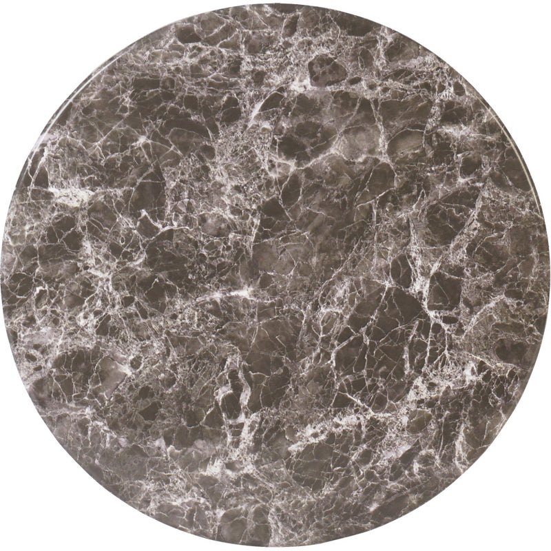 Seamless Round Table Top Black Marble 30" - TT30RBLACKMARBLE