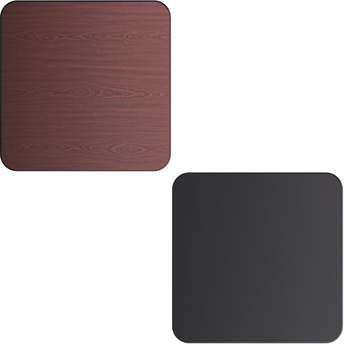 Laminated Square Table top Reversible Mahagony & Black 30x30'' - TT3030MB