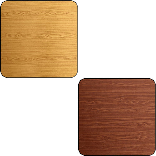 Laminated Square Table top Reversible Walnut & Natural 30x30'' - TT3030WN