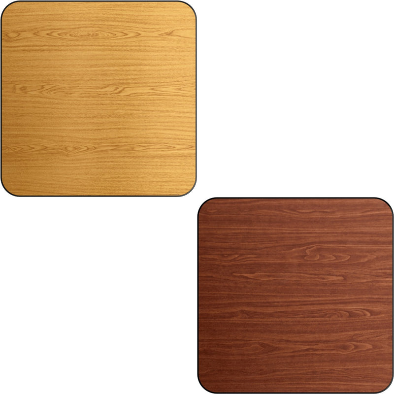 Laminated Square Table top Reversible Walnut & Natural 30x30'' - TT3030WN