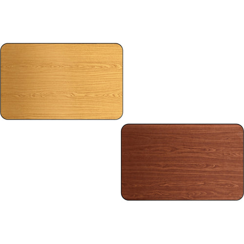 Laminated Rectangular Table top Reversible Walnut & Natural 48x30'' - TT3048WN