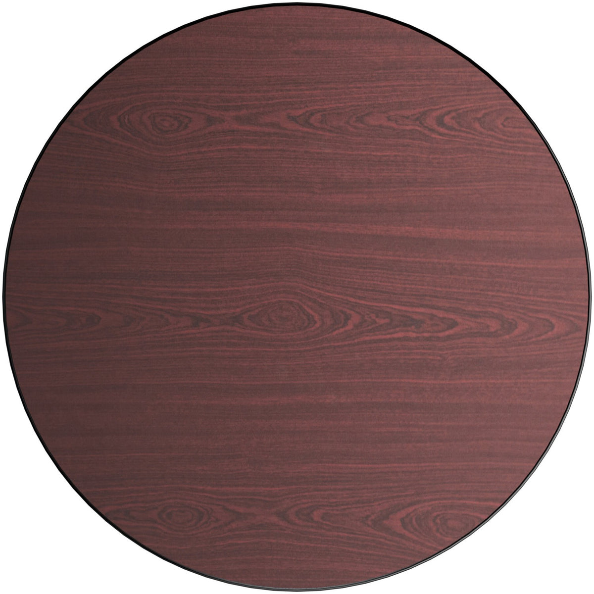 Laminated Round Table top Reversible Mahagony & Black Ø30'' - TT30RMB