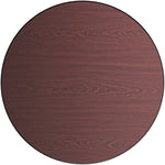 Laminated Round Table top Reversible Mahagony & Black Ø30'' - TT30RMB