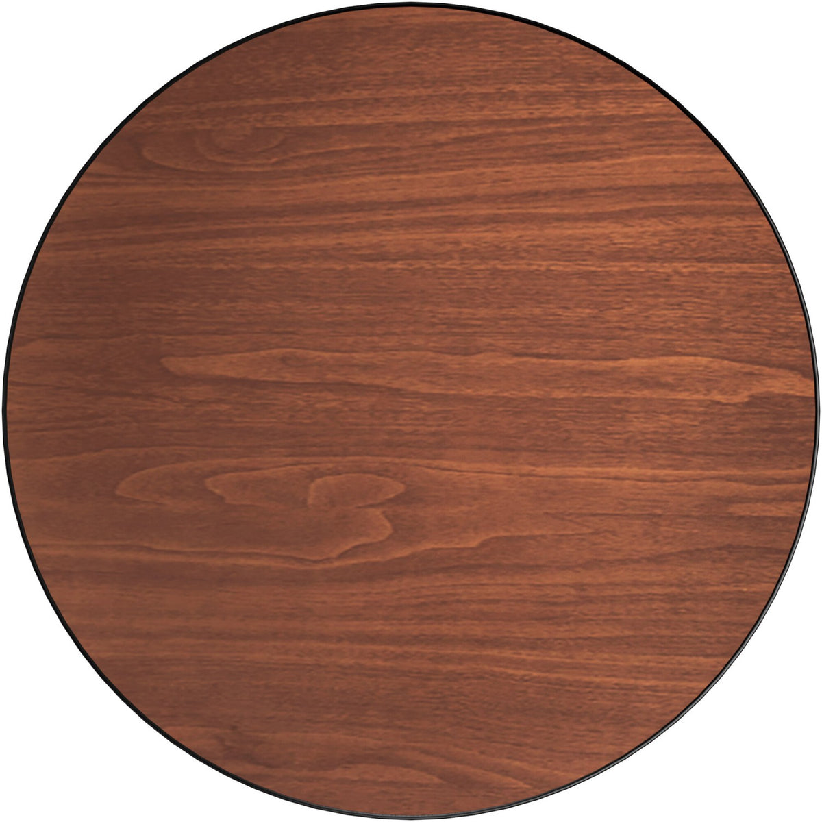 Laminated Round Table top Reversible Walnut & Natural Ø30'' - TT30RWN