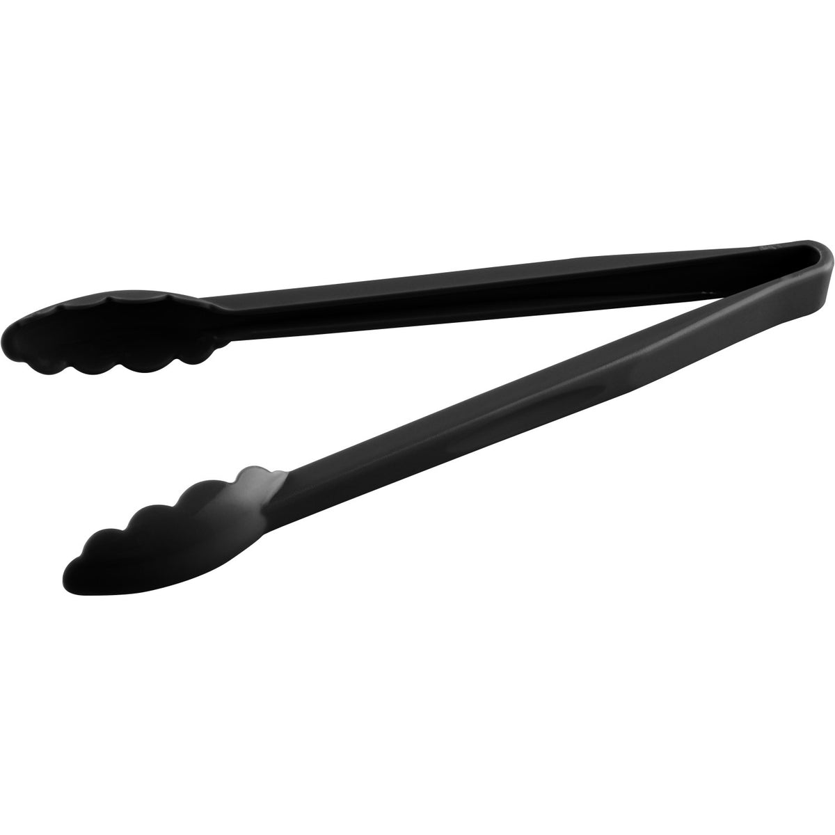 12" Catering Buffet Tongs Black Polycarbonate - UTITONG12