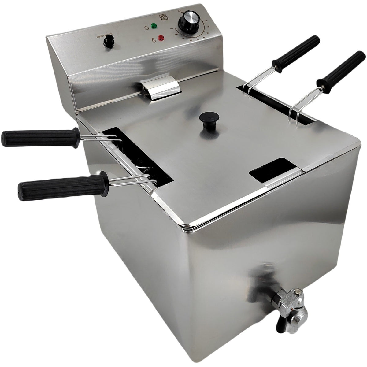 Commercial Pasta boiler Electric 4 baskets 12 litres 3kW Drain tap - VAPC4