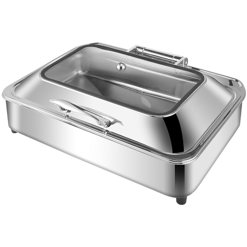Chafing dish Electric Glass lid Stainless steel 7 litres GN1/1 - VICCD528