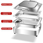 Chafing dish Electric Glass lid Stainless steel 7 litres GN1/1 - VICCD528