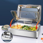 Chafing dish Electric Glass lid Stainless steel 7 litres GN1/1 - VICCD528