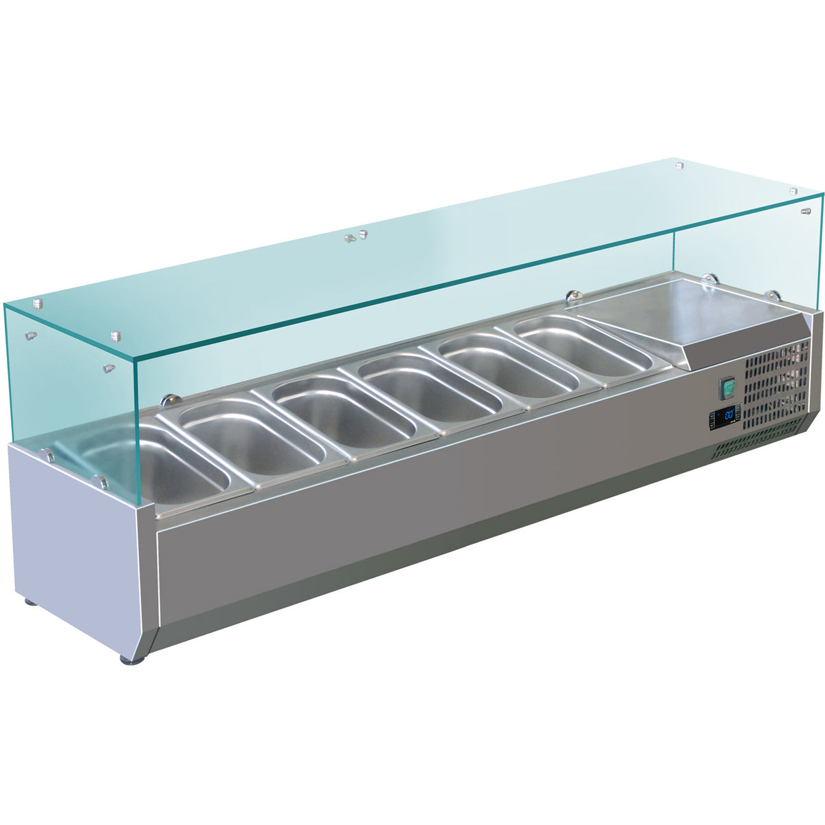 Refrigerated Servery Prep Top 1400mm 6xGN1/4 Depth 330mm | THV1400/330 - THV1400/330
