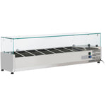 Refrigerated Servery Prep Top 1600mm 7xGN1/3 Glass cover - GT516