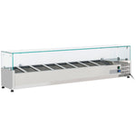 Refrigerated Servery Prep Top 1800mm 9xGN1/4 Depth 330mm | THV1800/330 - THV1800/330