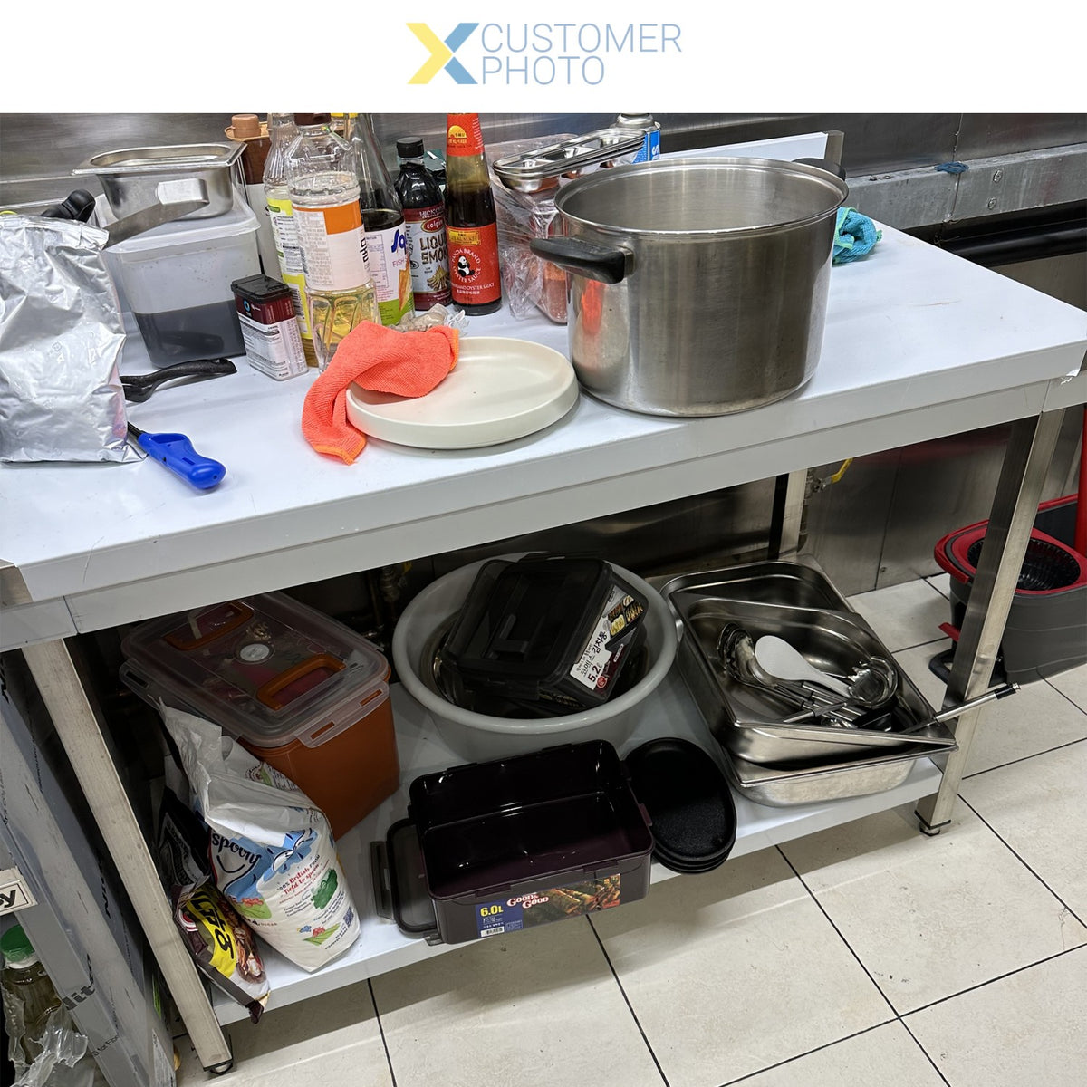 Professional Work table Stainless steel Bottom shelf Upstand 1200x600x850mm - VT126SLB