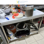 Professional Work table Stainless steel Bottom shelf Upstand 1200x600x850mm - VT126SLB