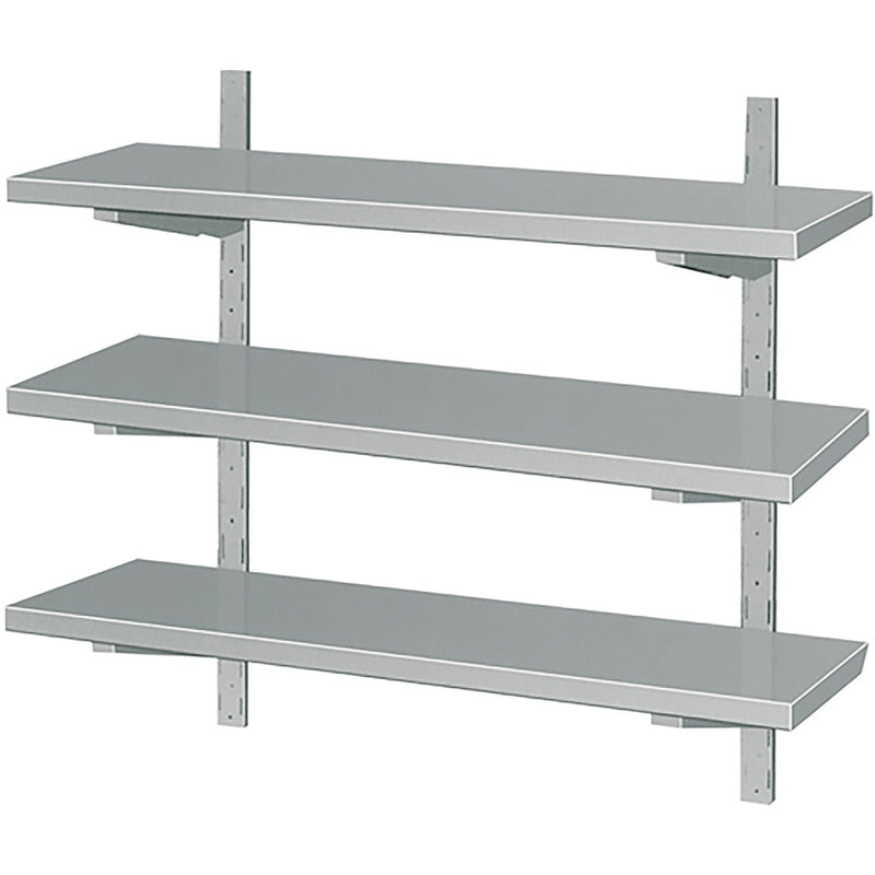 Adjustable Height Wall shelf 3 levels 2000x300mm Stainless steel - VWS2033