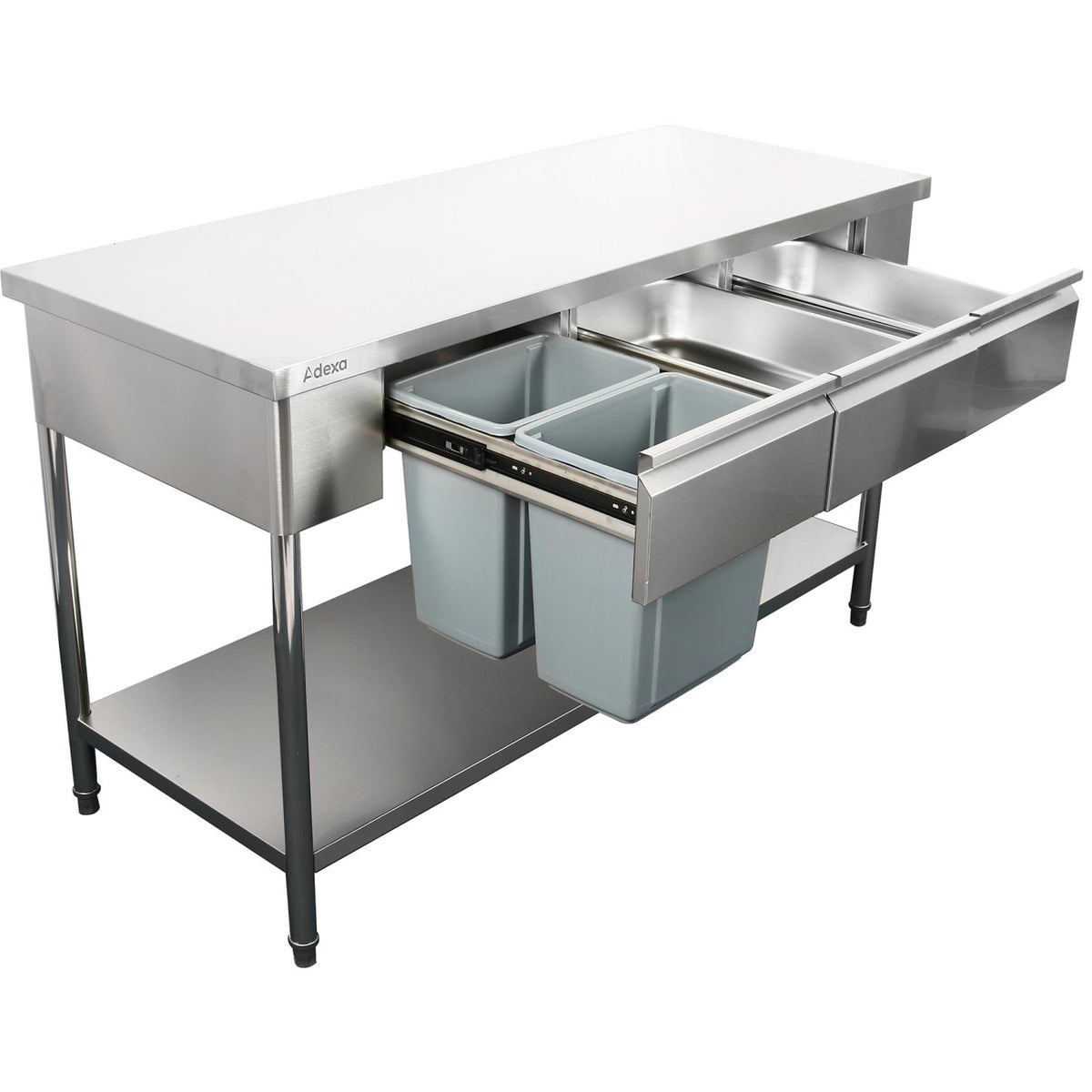 Premium Commercial Work table with 3 drawers Stainless steel Bottom shelf 1500x700x900mm - W218150703D