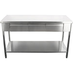 Premium Commercial Work table with 3 drawers Stainless steel Bottom shelf 1800x600x900mm - W218180603D