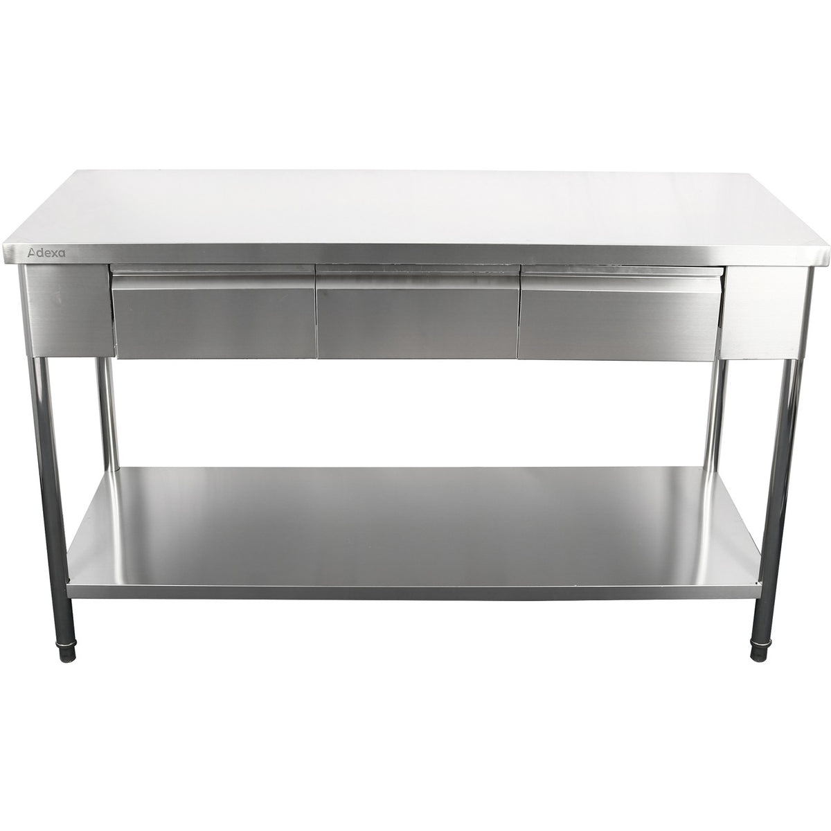Premium Commercial Work table with 3 drawers Stainless steel Bottom shelf 1500x700x900mm - W218150703D
