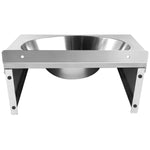 Commercial Wall Mounted Hand Wash Basin with Side Apron 360 × 360mm SS304 Stainless Steel - WBR30B