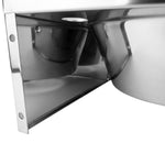 Commercial Wall Mounted Hand Wash Basin with Side Apron 360 × 360mm SS304 Stainless Steel - WBR30B