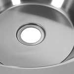 Corner Wall Mounted Hand Wash Sink with 40mm Backsplash and Side Wall 360 x 360mm - WBR50B