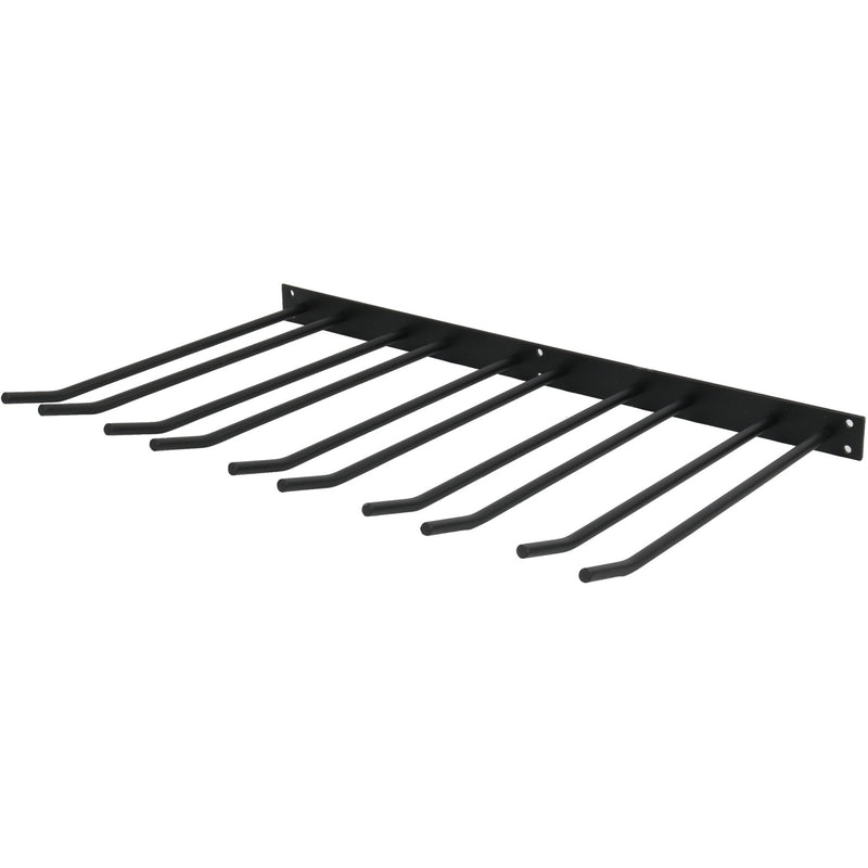 Wine Glass Rack Black Wall mounted Length 400mm 20 wine glasses - WGA58500400B