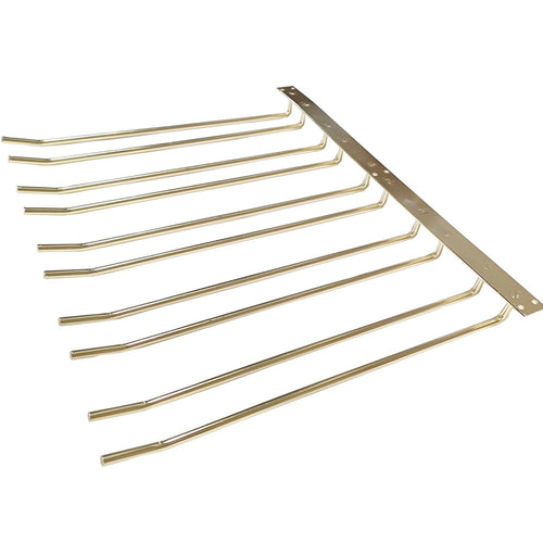 Wine Glass Rack Gold Ceiling mounted Length 300mm 15 wine glasses - WGB58500300G