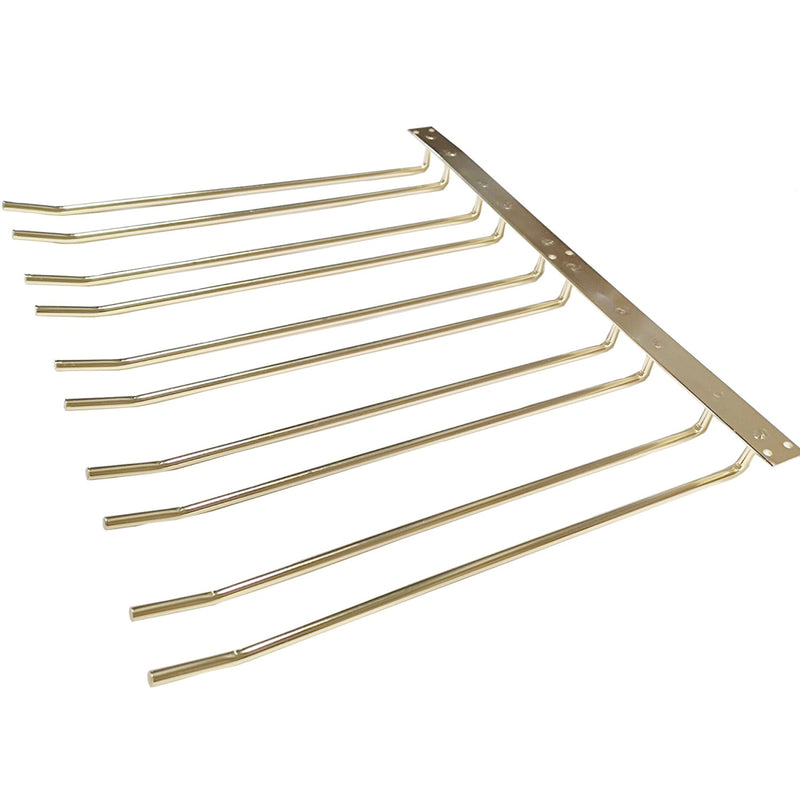 Wine Glass Rack Gold Ceiling mounted Length 400mm 20 wine glasses - WGB58500400G