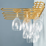 Wine Glass Rack Gold Ceiling mounted Length 450mm 20 wine glasses - WGR5G
