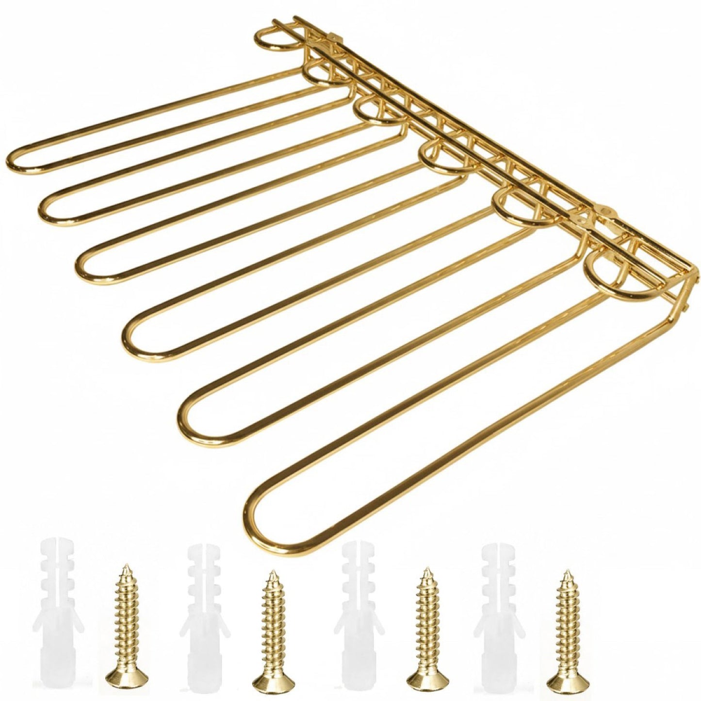 Wine Glass Rack Gold Ceiling mounted Length 450mm 20 wine glasses - WGR5G