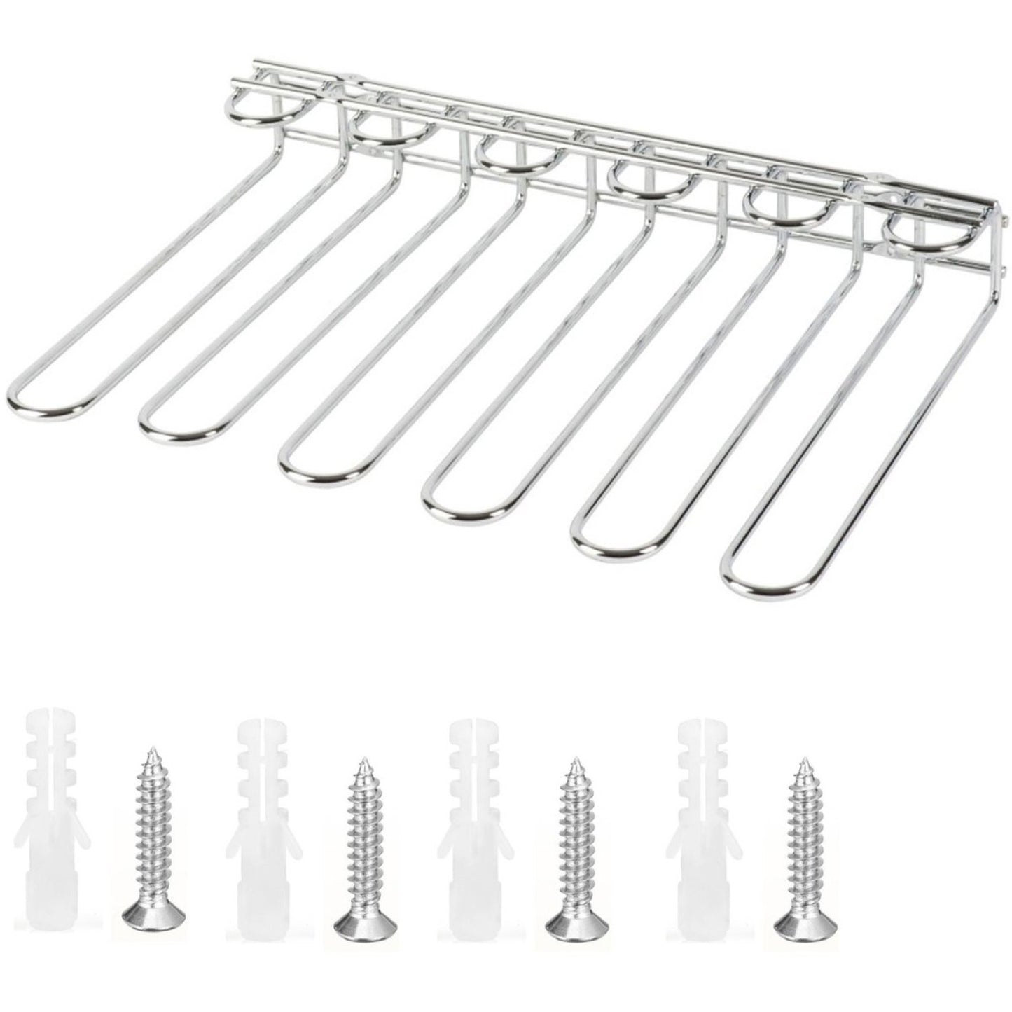 Wine Glass Rack Silver Ceiling mounted Length 450mm 20 wine glasses - WGR5S